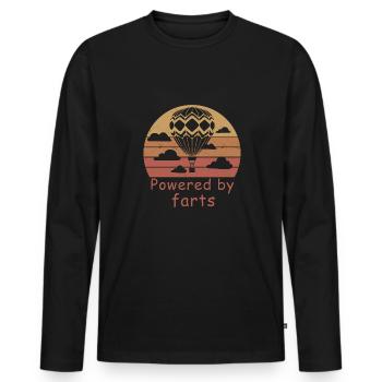 Heißluftballon & Ballon Fahrer Geschenk - Männer Premium Bio Langarmshirt - Schwarz - Vorne - Nico (187cm)