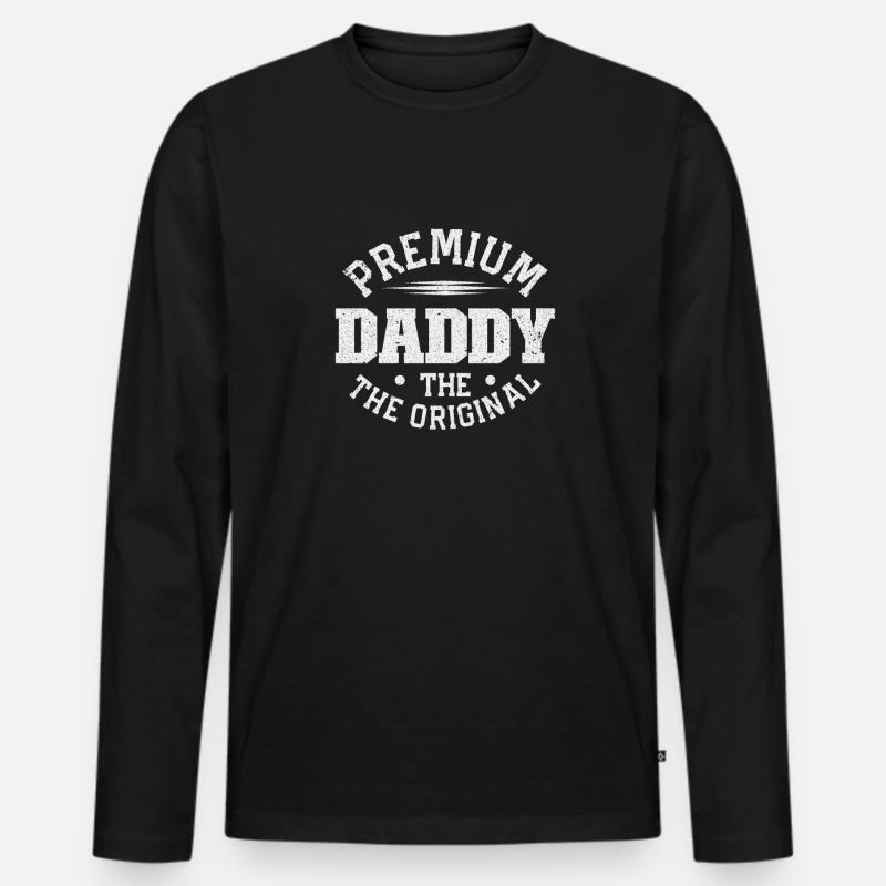 Daddy Like The Original - Männer Premium Bio Langarmshirt - Schwarz