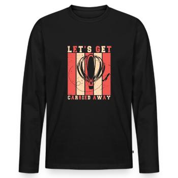 Heißluftballon & Ballon Fahrer Geschenk - Männer Premium Bio Langarmshirt - Schwarz - Vorne - Nico (187cm)