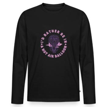 Heißluftballon & Ballon Fahrer Geschenk - Männer Premium Bio Langarmshirt - Schwarz - Vorne - Nico (187cm)