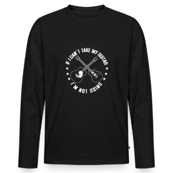 Gitarre Musik Gitarisst Gitarren Spruch - Männer Premium Bio Langarmshirt - Schwarz - Vorne - Nico (187cm)