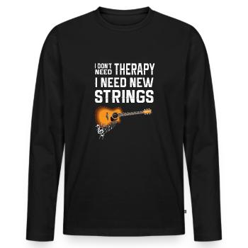 Gitarre Musik Gitarisst Gitarren Spruch - Männer Premium Bio Langarmshirt - Schwarz - Vorne - Nico (187cm)