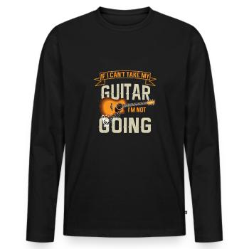 Gitarre Musik Gitarisst Gitarren Spruch - Männer Premium Bio Langarmshirt - Schwarz - Vorne - Nico (187cm)