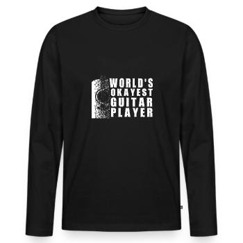 Gitarre Musik Gitarisst Gitarren Spruch - Männer Premium Bio Langarmshirt - Schwarz - Vorne - Nico (187cm)