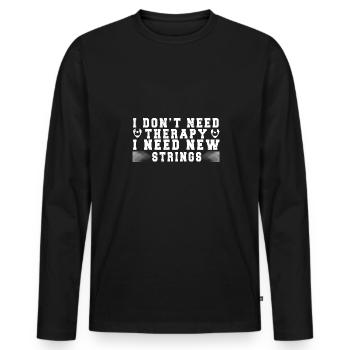 Gitarre Musik Gitarisst Gitarren Spruch - Männer Premium Bio Langarmshirt - Schwarz - Vorne - Nico (187cm)
