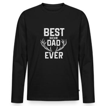 Jagen Jagdspruch & Jäger Geschenkidee - Männer Premium Bio Langarmshirt - Schwarz - Vorne - Nico (187cm)