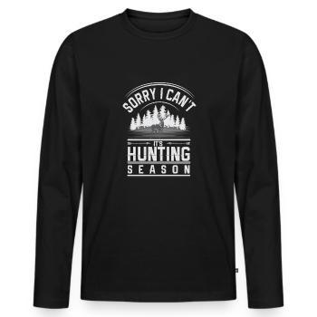 Jagen Jagdspruch & Jäger Geschenkidee - Männer Premium Bio Langarmshirt - Schwarz - Vorne - Nico (187cm)