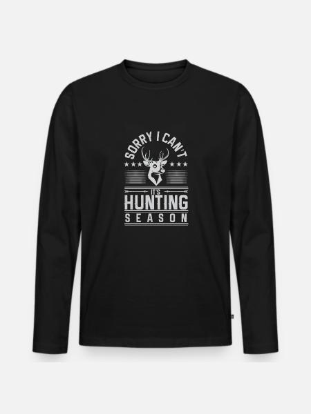 Jagen Jagdspruch & Jäger Geschenkidee - Männer Premium Bio Langarmshirt - Schwarz