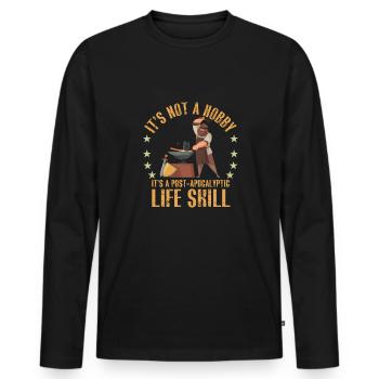 Lustiger Schmied Spruch & Schmieden - Männer Premium Bio Langarmshirt - Schwarz - Vorne - Nico (187cm)