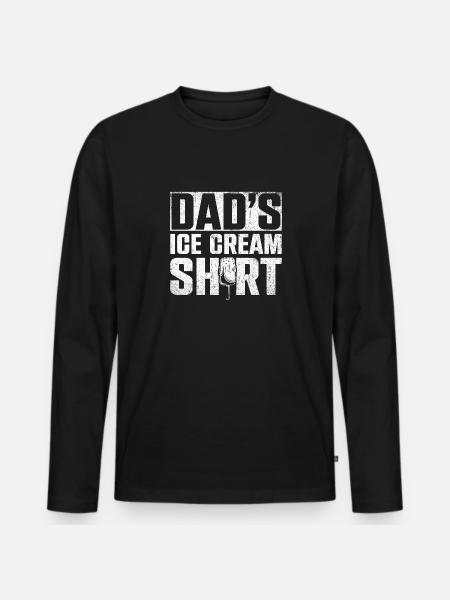 Dads Ice Cream - Men's Premium Organic Long Sleeve Shirt - black