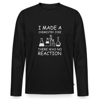 Chemie Lehrer Wissenschaftler Chemieker - Männer Premium Bio Langarmshirt - Schwarz - Vorne - Nico (187cm)