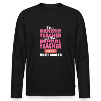 Chemie Lehrer Wissenschaftler Chemieker - Männer Premium Bio Langarmshirt - Schwarz - Vorne - Nico (187cm)