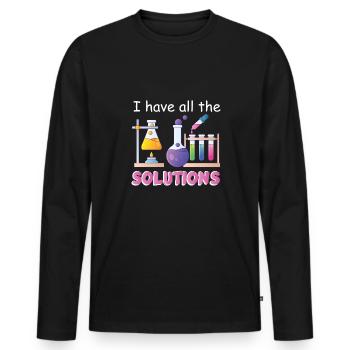 Chemie Lehrer Wissenschaftler Chemieker - Männer Premium Bio Langarmshirt - Schwarz - Vorne - Nico (187cm)
