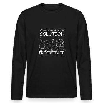Chemie Lehrer Wissenschaftler Chemieker - Männer Premium Bio Langarmshirt - Schwarz - Vorne - Nico (187cm)