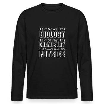 Chemie Lehrer Wissenschaftler Chemieker - Männer Premium Bio Langarmshirt - Schwarz - Vorne - Nico (187cm)