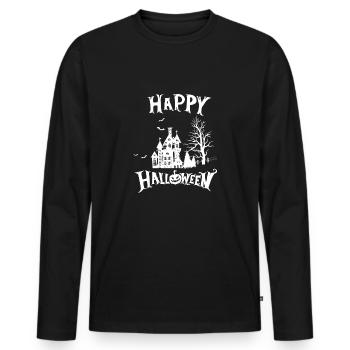 Grusel Halloweenspruch Spruch Halloween - Männer Premium Bio Langarmshirt - Schwarz - Vorne - Nico (187cm)