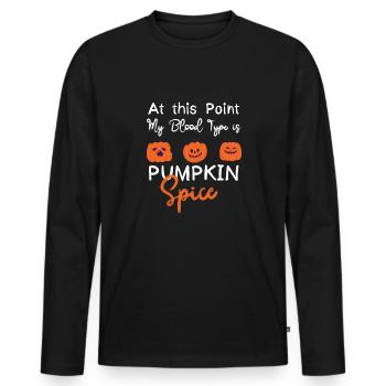 Grusel Halloweenspruch Spruch Halloween - Männer Premium Bio Langarmshirt - Schwarz - Vorne - Nico (187cm)