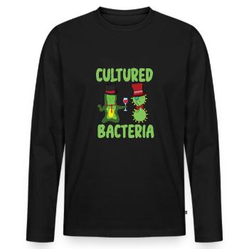 Biologie Lehrer Motiv Naturwissenschaft - Männer Premium Bio Langarmshirt - Schwarz - Vorne - Nico (187cm)