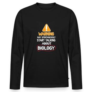 Biologie Lehrer Motiv Naturwissenschaft - Männer Premium Bio Langarmshirt - Schwarz - Vorne - Nico (187cm)
