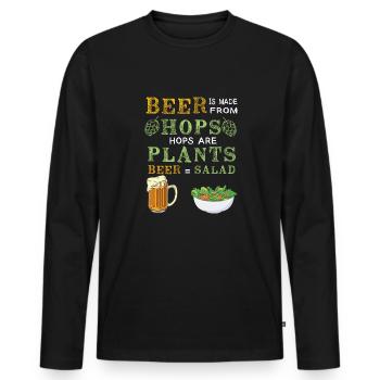 Feiern Bier Party Spruch I Biertrinken - Männer Premium Bio Langarmshirt - Schwarz - Vorne - Nico (187cm)