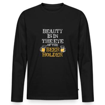 Feiern Bier Party Spruch I Biertrinken - Männer Premium Bio Langarmshirt - Schwarz - Vorne - Nico (187cm)