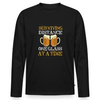 Feiern Bier Party Spruch I Biertrinken - Männer Premium Bio Langarmshirt - Schwarz - Vorne - Nico (187cm)