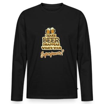 Feiern Bier Party Spruch I Biertrinken - Männer Premium Bio Langarmshirt - Schwarz - Vorne - Nico (187cm)