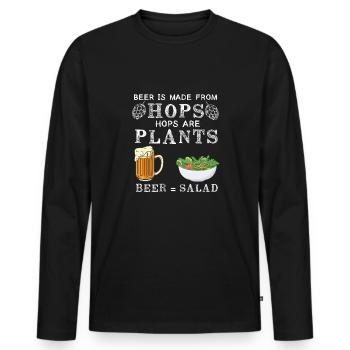 Feiern Bier Party Spruch I Biertrinken - Männer Premium Bio Langarmshirt - Schwarz - Vorne - Nico (187cm)