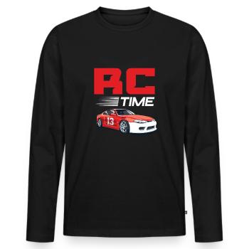 RC Auto Hobby Spruch Ferngestuertes Auto - Männer Premium Bio Langarmshirt - Schwarz - Vorne - Nico (187cm)