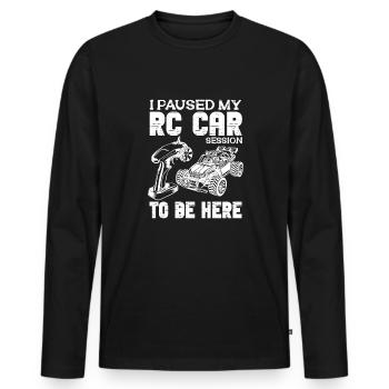 RC Auto Hobby Spruch Ferngestuertes Auto - Männer Premium Bio Langarmshirt - Schwarz - Vorne - Nico (187cm)