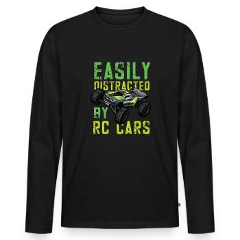 RC Auto Hobby Spruch Ferngestuertes Auto - Männer Premium Bio Langarmshirt - Schwarz - Vorne - Nico (187cm)