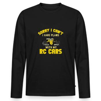 RC Auto Hobby Spruch Ferngestuertes Auto - Männer Premium Bio Langarmshirt - Schwarz - Vorne - Nico (187cm)
