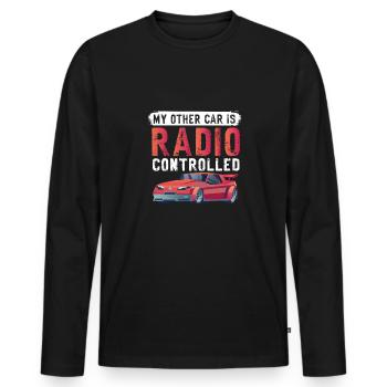 RC Auto Hobby Spruch Ferngestuertes Auto - Männer Premium Bio Langarmshirt - Schwarz - Vorne - Nico (187cm)