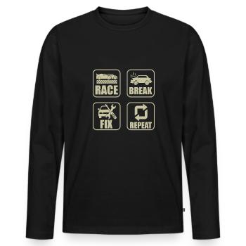 RC Auto Hobby Spruch Ferngestuertes Auto - Männer Premium Bio Langarmshirt - Schwarz - Vorne - Nico (187cm)