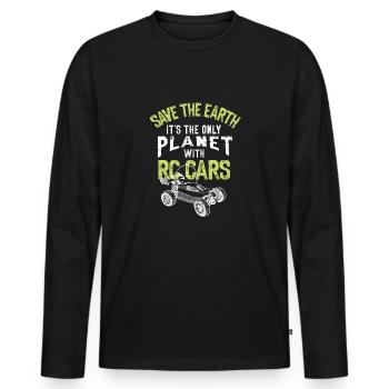 RC Auto Hobby Spruch Ferngestuertes Auto - Männer Premium Bio Langarmshirt - Schwarz - Vorne - Nico (187cm)