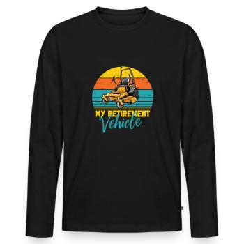 Rasenmäh Motiv I Rasenmäher für Gärtner - Männer Premium Bio Langarmshirt - Schwarz - Vorne - Nico (187cm)