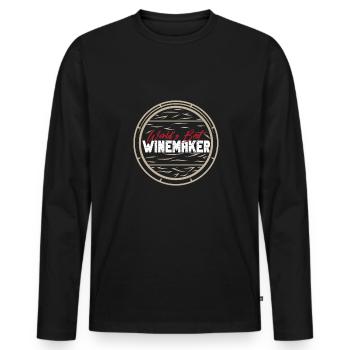 Winzer Wein Spruch für Weinliebhaber - Männer Premium Bio Langarmshirt - Schwarz - Vorne - Nico (187cm)