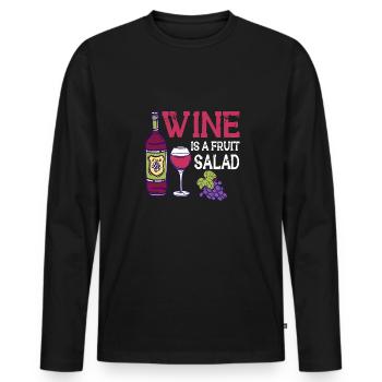 Winzer Wein Spruch für Weinliebhaber - Männer Premium Bio Langarmshirt - Schwarz - Vorne - Nico (187cm)
