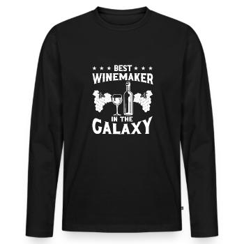 Winzer Wein Spruch für Weinliebhaber - Männer Premium Bio Langarmshirt - Schwarz - Vorne - Nico (187cm)