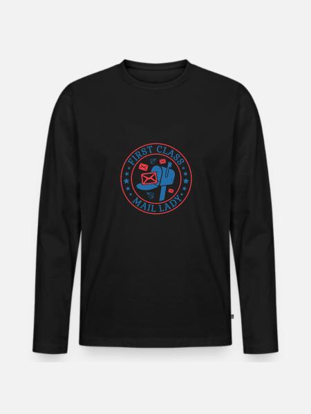 Postman Postman Postman Postman - Men's Premium Organic Long Sleeve Shirt - black