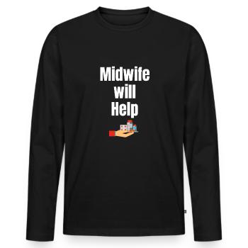 Diese Zukünftige Hebamme Wird Menschen Helfen, - Männer Premium Bio Langarmshirt - Schwarz - Vorne - Nico (187cm)