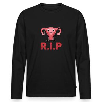 R.i.p. Chirurgie de ctérectomie - T-shirt manches longues Premium bio Homme - noir - Devant - Nico (187cm)