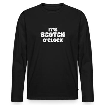 C’est Scotch O’clock Gentleman Old Fashioned - T-shirt manches longues Premium bio Homme - noir - Devant - Nico (187cm)
