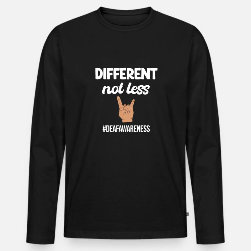 Different, no less fun - Men's Premium Organic Long Sleeve Shirt - black
