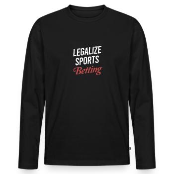 Legalize Sports Betting Sport Horse Betting Derby - Men's Premium Organic Long Sleeve Shirt - black - Front - Nico (187cm)