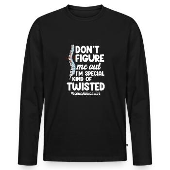 Finde Nicht Heraus, Dass Ich Eine Besondere Art - Männer Premium Bio Langarmshirt - Schwarz - Vorne - Nico (187cm)