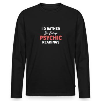 Je préfère les astrologues de cartes psychiques - T-shirt manches longues Premium bio Homme - noir - Devant - Nico (187cm)