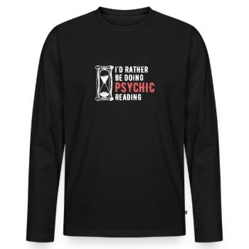 Je préfère les astrologues de cartes psychiques - T-shirt manches longues Premium bio Homme - noir - Devant - Nico (187cm)