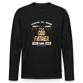 Protective Cool Amazing It's a - Men's Premium Organic Long Sleeve Shirt - black - Front - Nico (187cm)