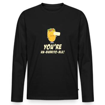 Du Bist Un-burrito-ble! Mexikanischer Margarita - Männer Premium Bio Langarmshirt - Schwarz - Vorne - Nico (187cm)